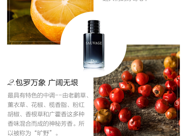 迪奥 Dior SAUVAGE旷野男士 EDT 60ml 