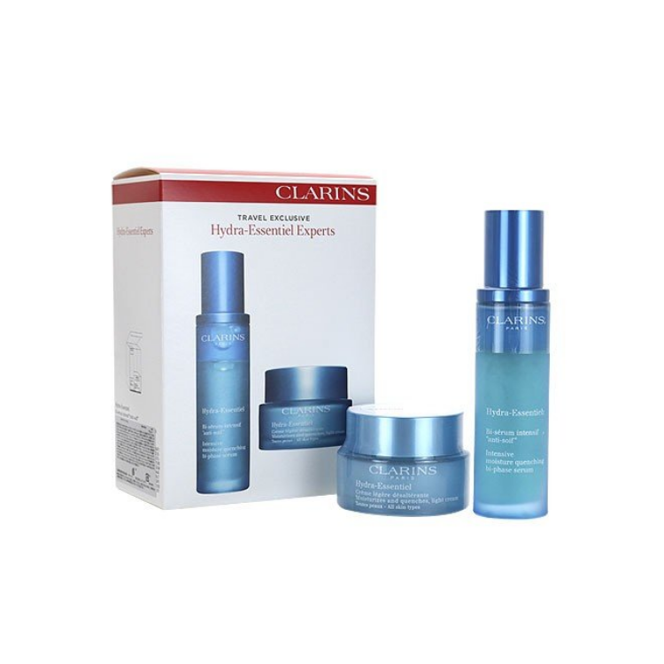 娇韻诗 CLARINS 沁润奇肌补水2件套装(霜50ml+精华液50ml)  
